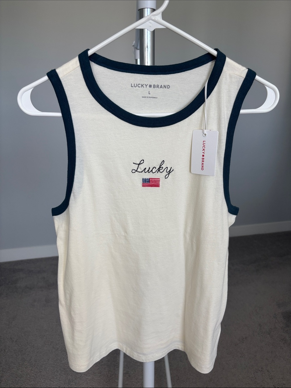 Lucky Brand American Flag Tank Top